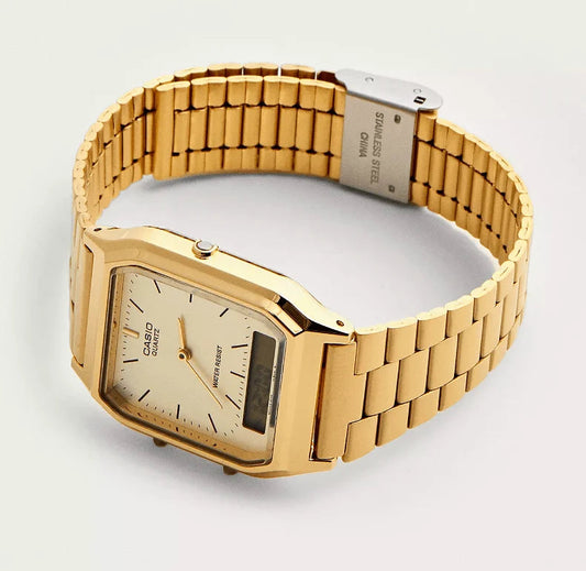 Retro Square Dial Watch – Dual Display Ifrah Souq