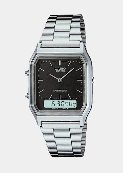 Retro Square Dial Watch – Dual Display Ifrah Souq