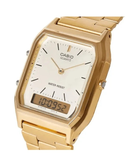 Retro Square Dial Watch – Dual Display Ifrah Souq